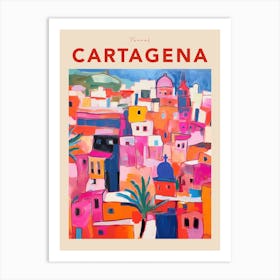 Cartagena Spain 6 Fauvist Travel Poster Art Print