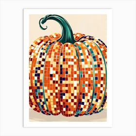 Mosaic Pumpkin 3 Art Print