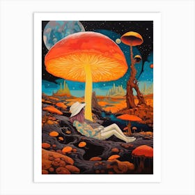 Mushroom Collage 1 Art Print