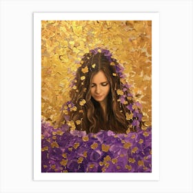 Girl In Purple 2 Art Print