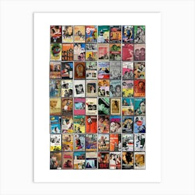 Bollywood Music Print - Retro Cassette Covers Art Print