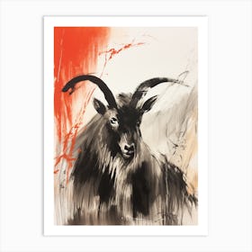 Goat in Ink 1 Art Print