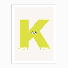 Alphabet Poster K Art Print