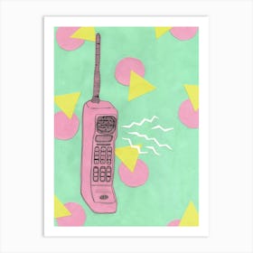 Pink Phone Art Print