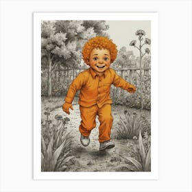 Boy In Orange Art Print