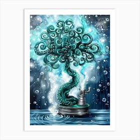 Octopus Tree Art Print