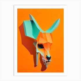 Animal Skull Orange Paul Klee Art Print