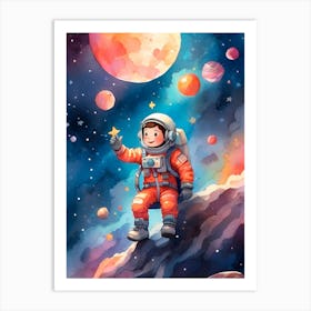 Astronaut Painting Art Print