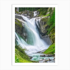 Krimml Waterfalls, Austria Realistic Photograph (1) Art Print