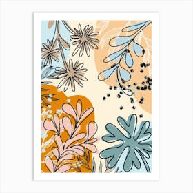 Abstract Floral Pattern 7 Art Print