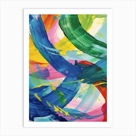 Colourful Brush Strokes 3 Art Print