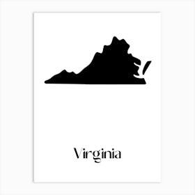 Virginia Silhouette Art Print