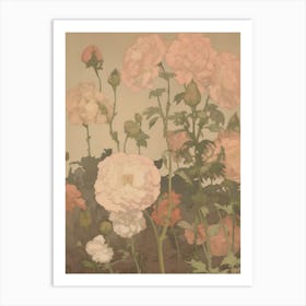 Muted Tones Flowers 8 Art Print