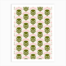 Flower Pattern Into The Garden Art Print