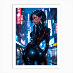 Neon Noir Vigilante (B) Art Print