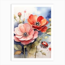 Ladybug Painting Art Print