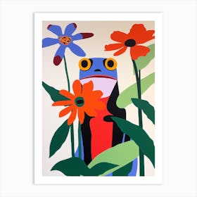 Colourful Kids Animal Art Frog 3 Art Print