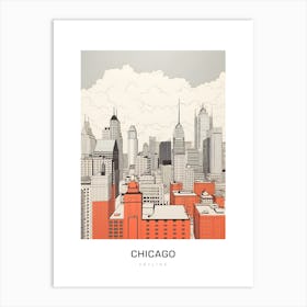 Chicago Skyline 8 B&W Poster Art Print