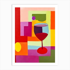 Cinsault Paul Klee Inspired Abstract Cocktail Poster Art Print