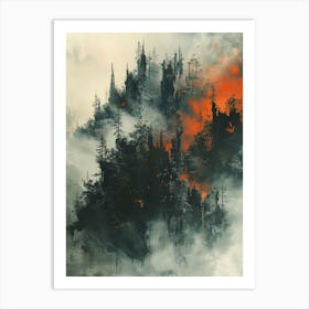 Forest Of Fire Art Print