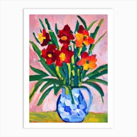 Flowers  Matisse Style Flower Art Print