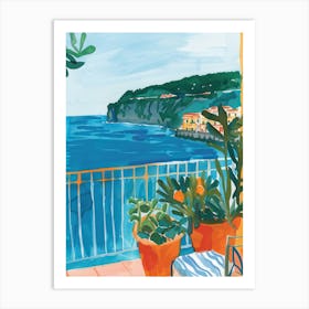 Travel Poster Happy Places Sorrento 2 Art Print