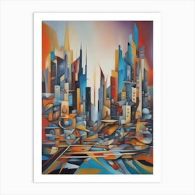 Abstract Cityscape 1 Art Print