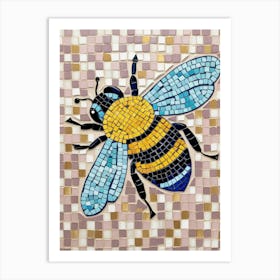 Mosaic Bee 4 Art Print