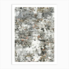 Distressed Brick Tile 5 Art Print