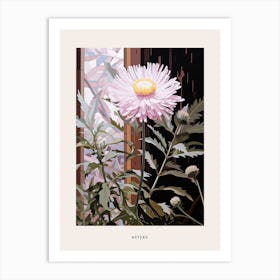 Flower Illustration Asters 8 Poster Art Print