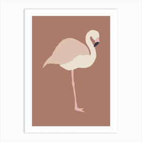Autumn Flamingo Abstract Art Print