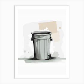 Trash Can Art Print