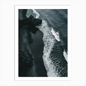 Black Sand Beach Art Print