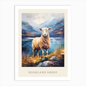 Highland Sheep Painting Art Print