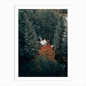Living the dream in a remote cabin Art Print