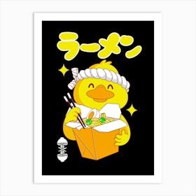 Ramen Duck Art Print