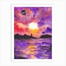 Dream in Sunset At The Beach Art Print