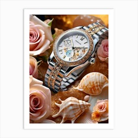 Woman With A Watch Art Print