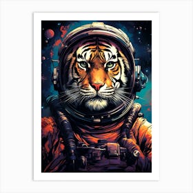 Tiger In Space 4 Art Print