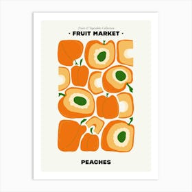 The Fruit Market Peaches Illustration Maximalist Art Print