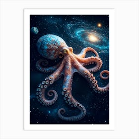 Octopus In Space Poster