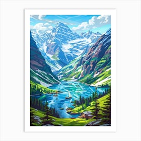 Swiss Alps Landscape Art Print