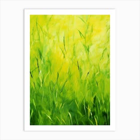 Abstract Of Green Grass Art Print