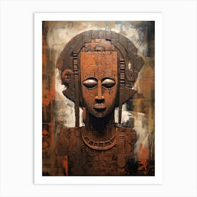 Whispers of the Savanna: Masked African Tribes Art Print