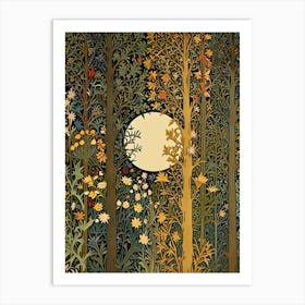 William Morris Moon In The Forest Art Print