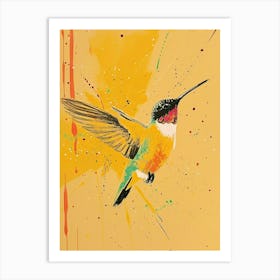 Yellow Hummingbird 1 Art Print