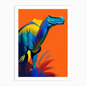 Saurophaganax Primary Colours Dinosaur Art Print