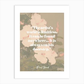 Artist Quote Paul Strand Art Print