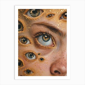 Golden Eyes Art Print