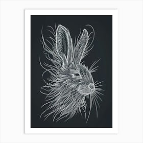 Lionhead Rabbit Minimalist Illustration 4 Art Print